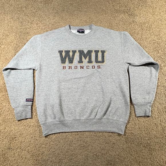Vintage JanSport WMU Broncos Sweatshirt Mens Size Medium Crewneck Pre Owned - Picture 1 of 7